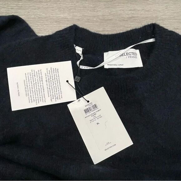 Selected Femme NWT LULU O-NECK NOOS - Jumper Sapphire melange Navy XL - Picture 10 of 15